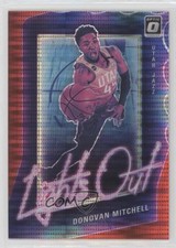 2020-21 Panini Donruss Optic Lights Out Red Pulsar Prizm Donovan Mitchell #6 rf2