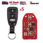 5PCS XHORSE XKHY21EN 2ndGeneration Wire Remote Key For Hyundai 4 Buttons US