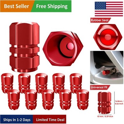 Dust Proof Tire Valve Caps - Aluminum with Rubber Seal for Cars, Trucks, Bikes
