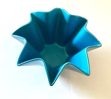 HIC Harold Import Co. BLUE Porcelain TORTILLA Shell Baker Tostada LARGE 11.5 in