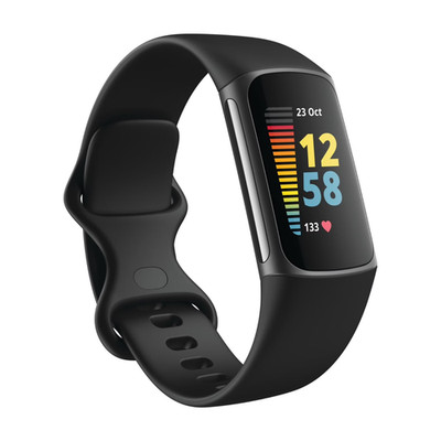 Fitbit Charge 5 Fitness Tracker Black Graphite Stainless Steel GPS