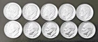 (Lot of 10) Roosevelt SILVER Dimes. Set 1960-1964  P&D.  AUBU  (R002)