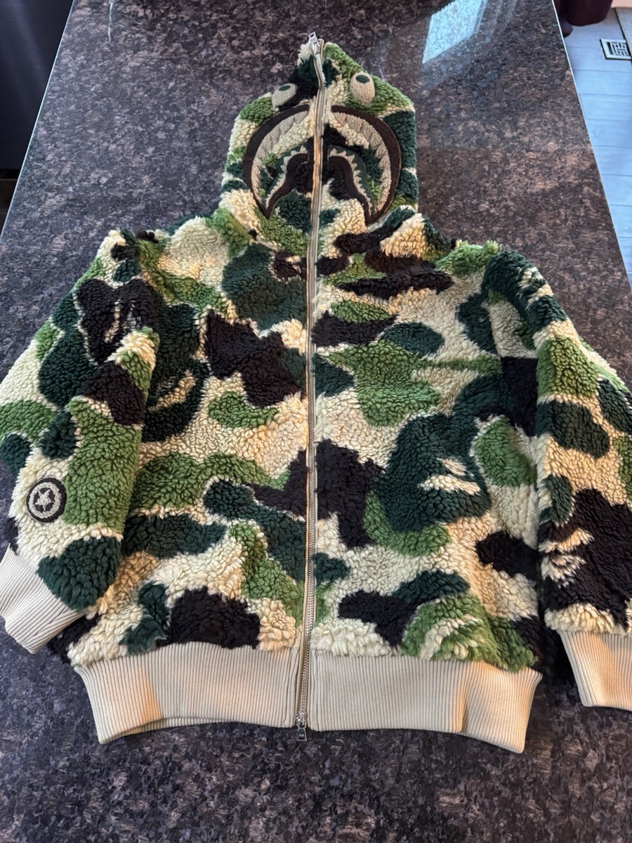 NWT BAPE ABC CAMO BOA SHARK RELAXED FIT FULL ZIP HOODIE