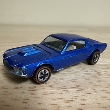 1968 Hot Wheels Redline Custom Mustang - Bluewhite - Early Us - Painted Tail 1968 Hot Wheels Redline Custom Mustang - Bluewhite - Early Us - Painted Tail