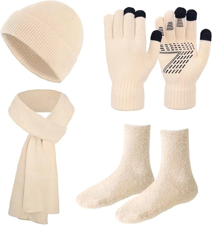 Ensemble écharpe Snood Et Bonnet D'hiver Victoria's Secret – Beige Doux, Parfait Pour L'hiver, D'occasion Mais Plein De Charme
