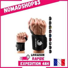 Bandes poignets musculation Fitgriff 1 paire maintien homme femme