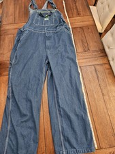 Liberty Blue Denim Bib Overalls Mens Size 42x30 Workwear Carpenter Vintage 90s