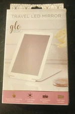 Glo-Tech - Slim Travel LED Mirror - White Thinkspace Beauty Makeup NEW OPEN BOX