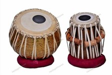 Brass Tabla Drums Set Hammered brass Bayan -Sheesham Wood Dayan With Bag