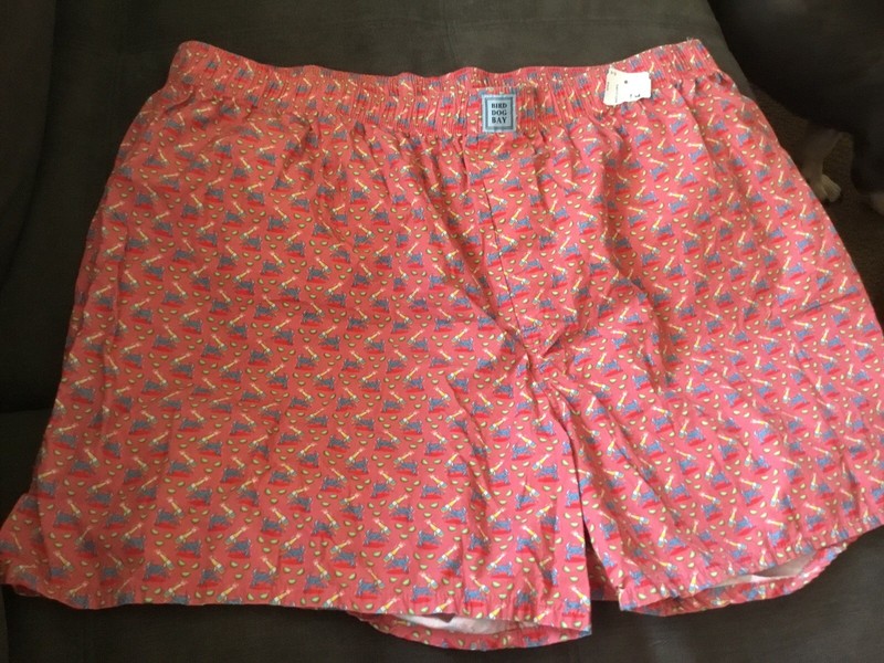 Bird Dog Bay Boxer/Lounge Shorts Size XL  Crab with beer and lime print.