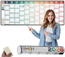 2026 Wall Planner Extra Wide Size (120 x 42 cm) by planners4winners | Yearly