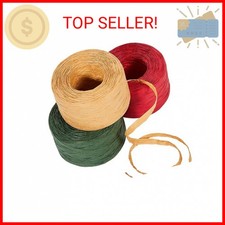 Sooez 3 Roll Raffia Ribbon String, 984 Feet Wrapping Raffia Paper String Ribbon