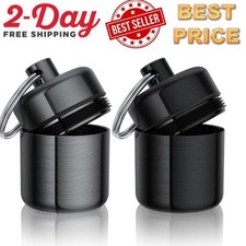 Ear Plug Carrying Case Keychain 2 Pack , Small Waterproof Metal Earplug Case Ear