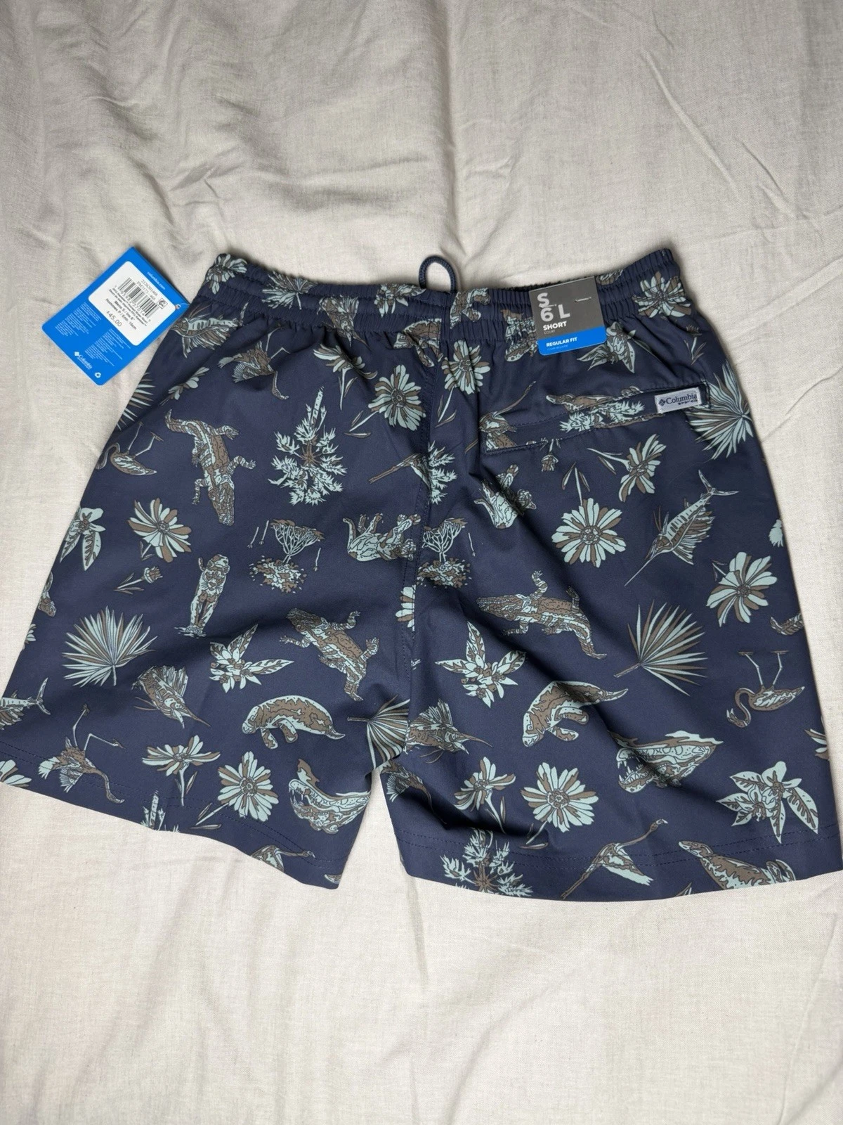 Columbia PFG Rambler Printed Water Shorts Mens Small 6” Inseam Fishing NWT