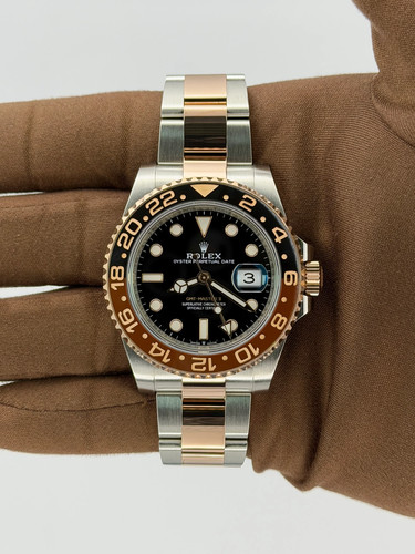 2020 Rolex GMT-Master II Root Beer 40mm Stainless Steel/Rose...