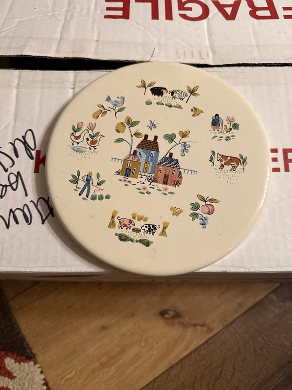Vintage International Heartland Farm House Enamel Stove Burner Cover