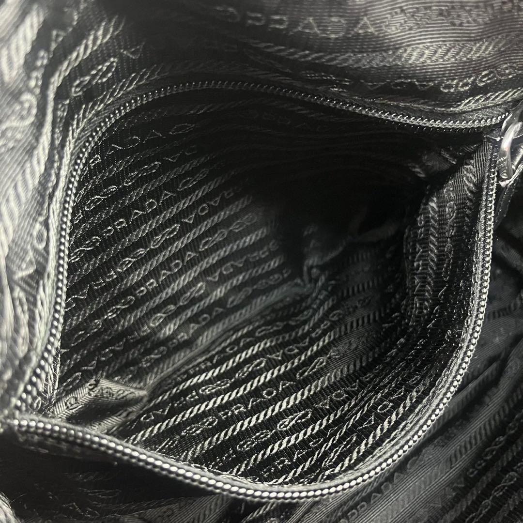 PRADA Shoulder Bag Camera Bag Nylon Leather Triangle Logo Black thumbnail 10