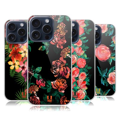 HEAD CASE DESIGNS DARK FLORALS HARD BACK CASE FOR APPLE iPHONE PHONES