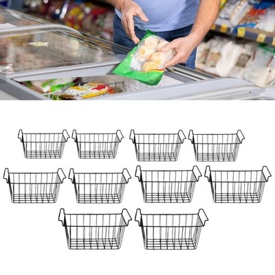 2er Set Aufbewahrungskörbe für Kühlschrank/Gefrierschrank, Metalltrennwände