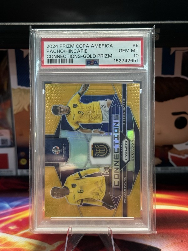 2024 Panini Prizm Copa America Connections Gold Prizm #8 Hincapie/Pacho PSA 10