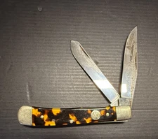 Vintage Boker Tree Brand Trapper Knife Imitation Tortoise Handle - No Box