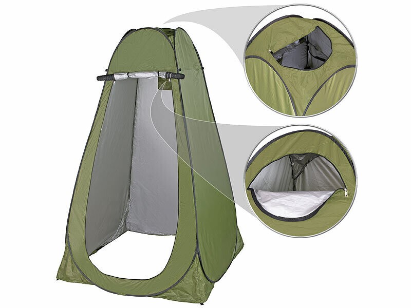 Tente de douche pop-up Semptec verte pliable pour camping