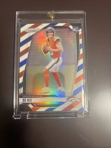 2024 Panini Prizm - Rookies Bo Nix #309 Red White & Blue Prizm (RC)