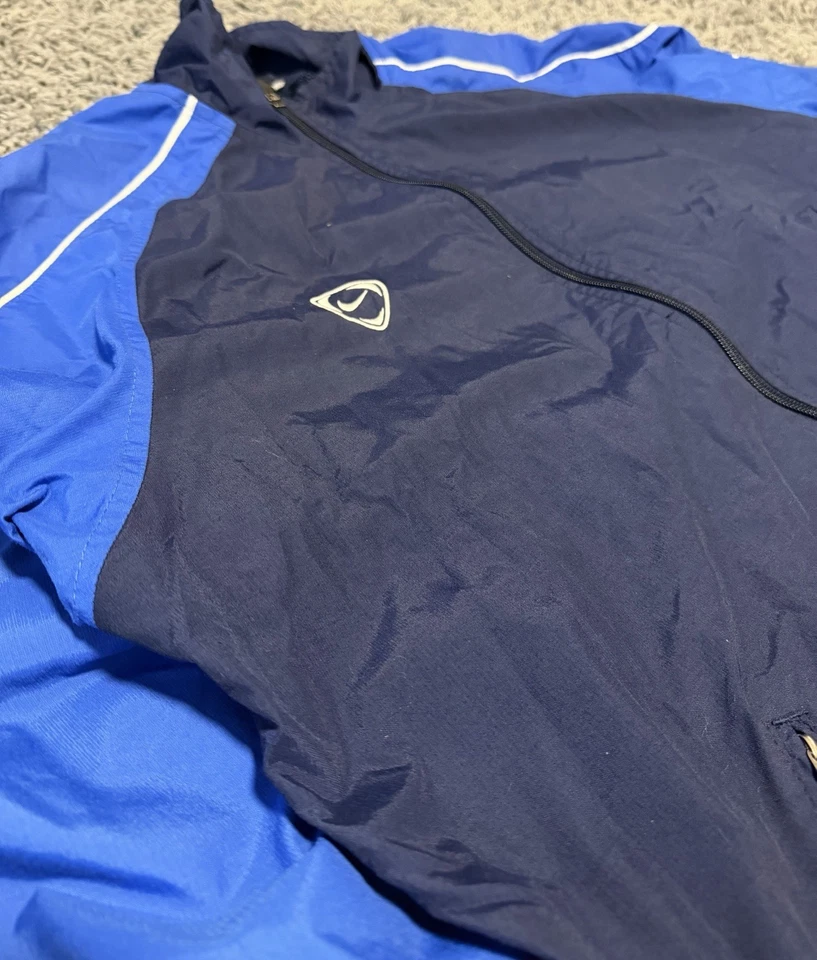 Nike Herren Trainingsjacke M Blau/Dunkelblau Reißverschluss Stehkragen Taschen - Bild 2 von 4