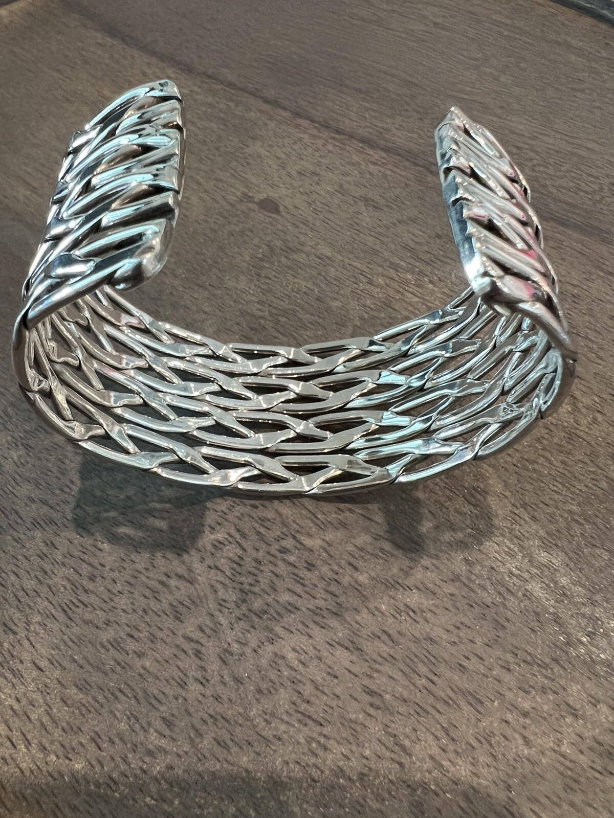 Heavy Solid Sterling Silver Cuff Bracelet - image 4