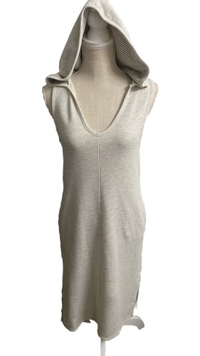 AVOCADO Womens Gray Hooded Side Slit Midi Length Tank Dress Size XS Athleisure - Afbeelding 1 van 11
