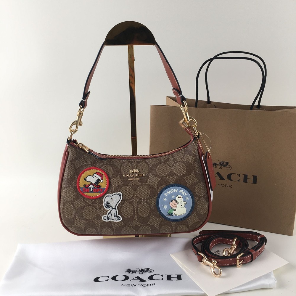COACH Shoulder Bag Teri CE848 Peanuts collaboration 2WAY PVC Leather New