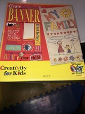Creativity For Kids - Create Your Own Banner Set Canvas Kit - New Old Stock