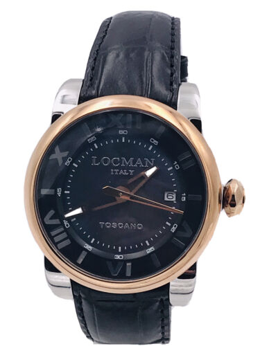 Montre Locman Toscano Automatique Ref590AOK/900 42mm Noir Bradé Neuf - Photo 1/9