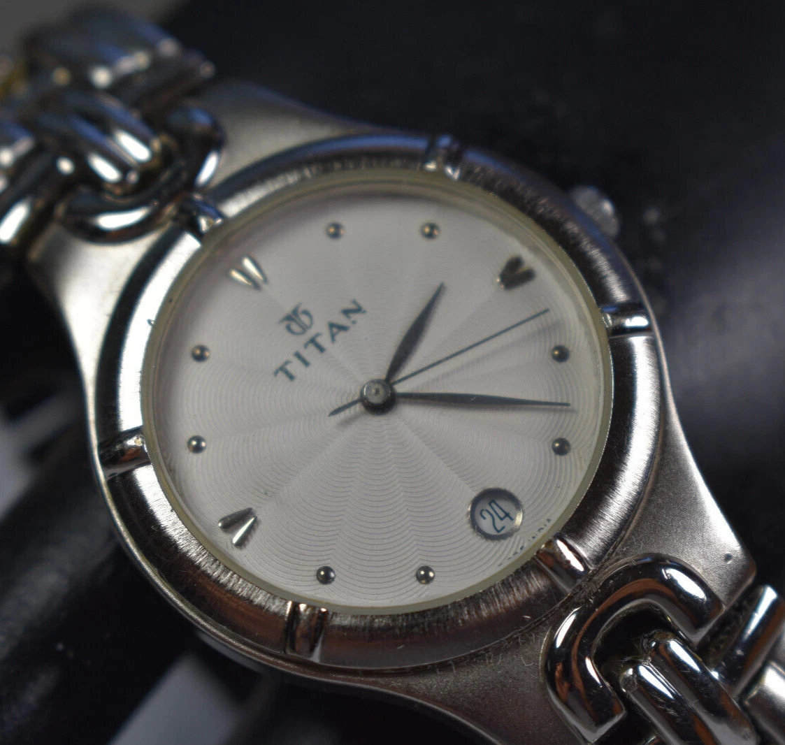 Titan watch white sales