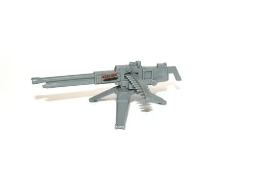 GI Joe 1984 Machine Gun Defense Unit Gun w Ammo Belt Vintage Playset Part Hasbro