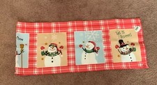 Collections Winter Snowman Design Table Runner 76 x 13 Inch Frosty Brand New