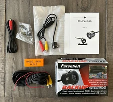 Farenheit BUC-1 Backup Camera Flush Mount Waterproof CMOS Black