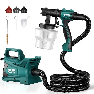 NEU MASTER Paint Sprayer, 600W HVLP Electric Spray Paint Gun with 6FT Airhose...