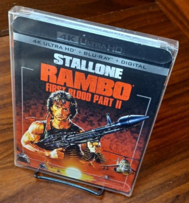 Rambo First Blood 2 (4K+Blu-Ray) SLIPCOVER w/PROTECTIVE SLEEVE-NEW-Free Box S&H!