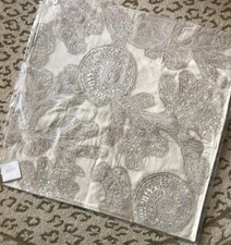Pottery Barn Coral Shell Pillow Cover Neutral 24 sq Applique Seashell New