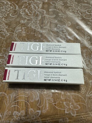 3 Pack TIGI Cosmetics Diamond Lipstick, .14 Oz- Infatuation