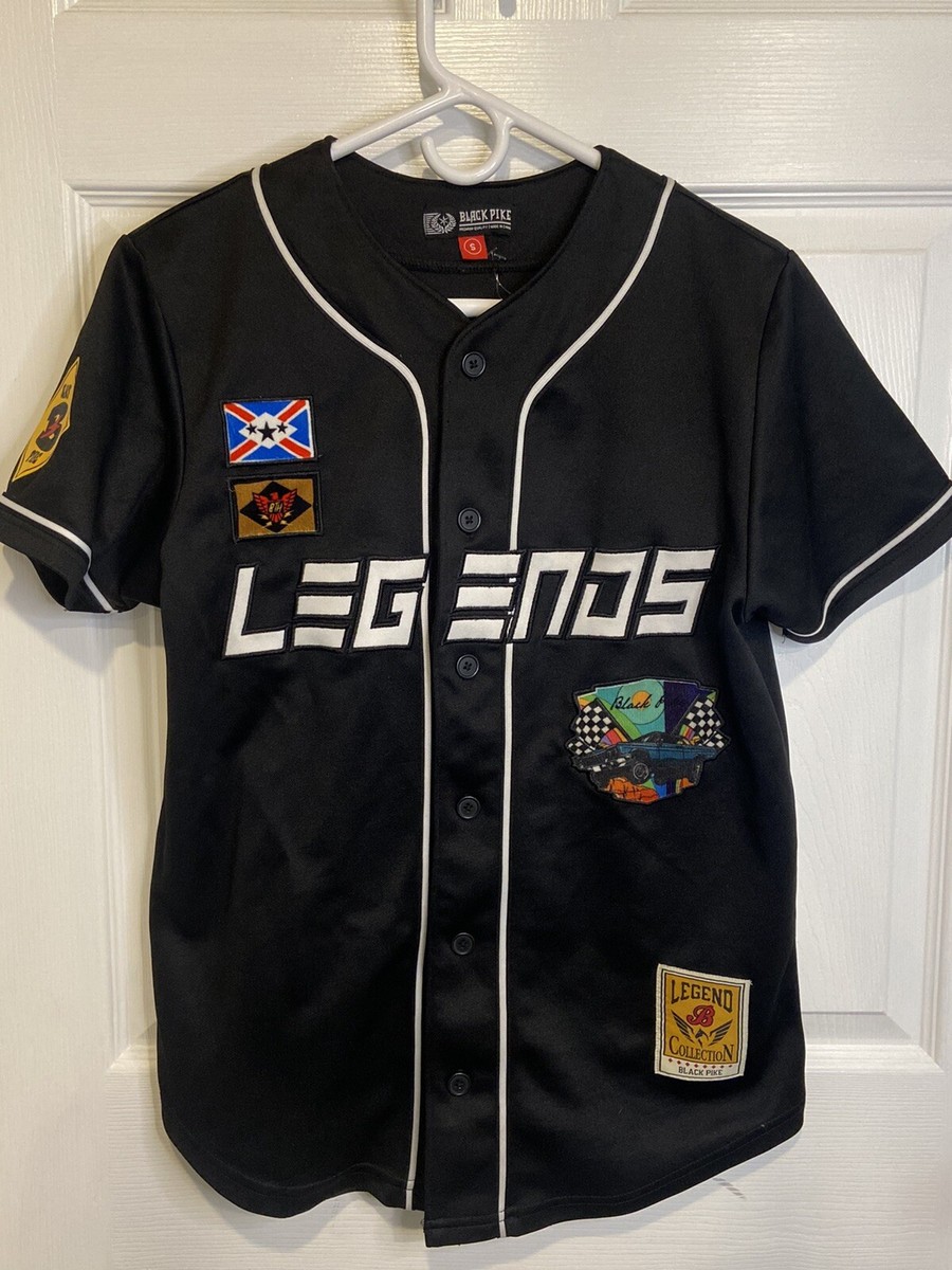 black eye patch PIMP SPORT JERSEY TEE Black Pike Legends Jersey