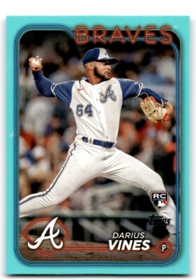 2024 Topps Aqua Darius Vines Rookie Atlanta Braves #493