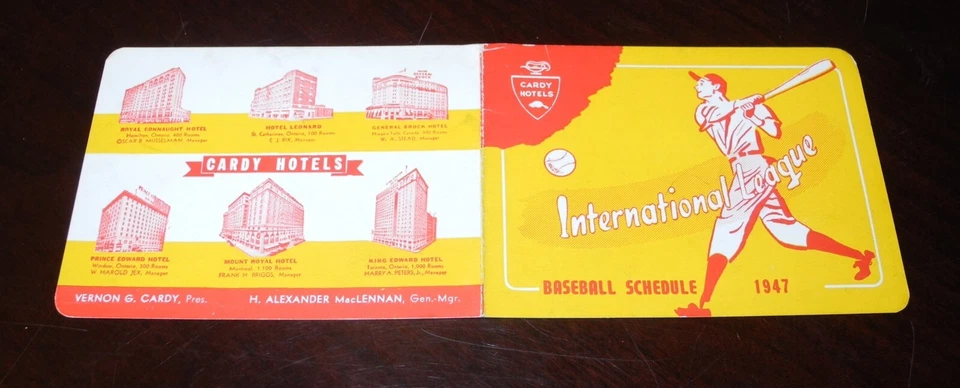 1947 Baseball International League Maple Leaf Media Press Guide Program Schedule - Image 3 of 3