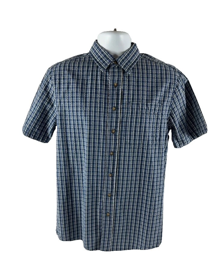 Camisas informales para hombre Eddie Bauer a rayas de algodón con botones