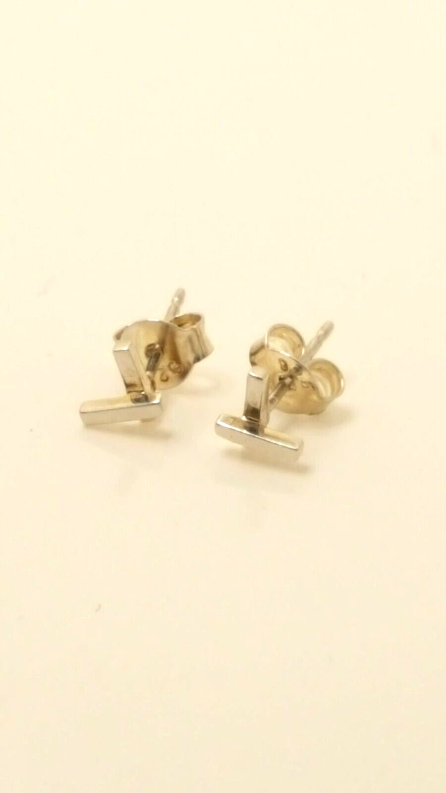 Gorgeous Solid Artistic Cross Stud Earrings 925 S… - image 1