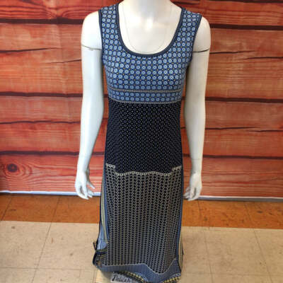 MAX STUDIO BLUE MULTI MAXI DRESS SIZE SMALL | eBay