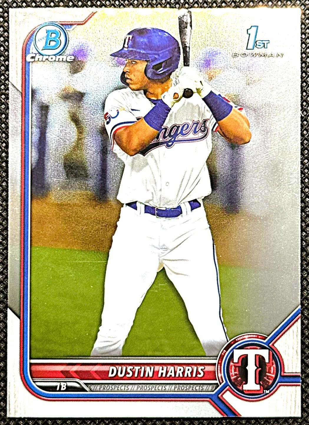 Dustin Harris 2022 Bowman Chrome Prospects #BCP-119 1st Bowman - Texas Rangers