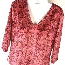 Vtg 90s Top IDFY Stretchy Velveteen L Fairy Floral Blouse boho USA made