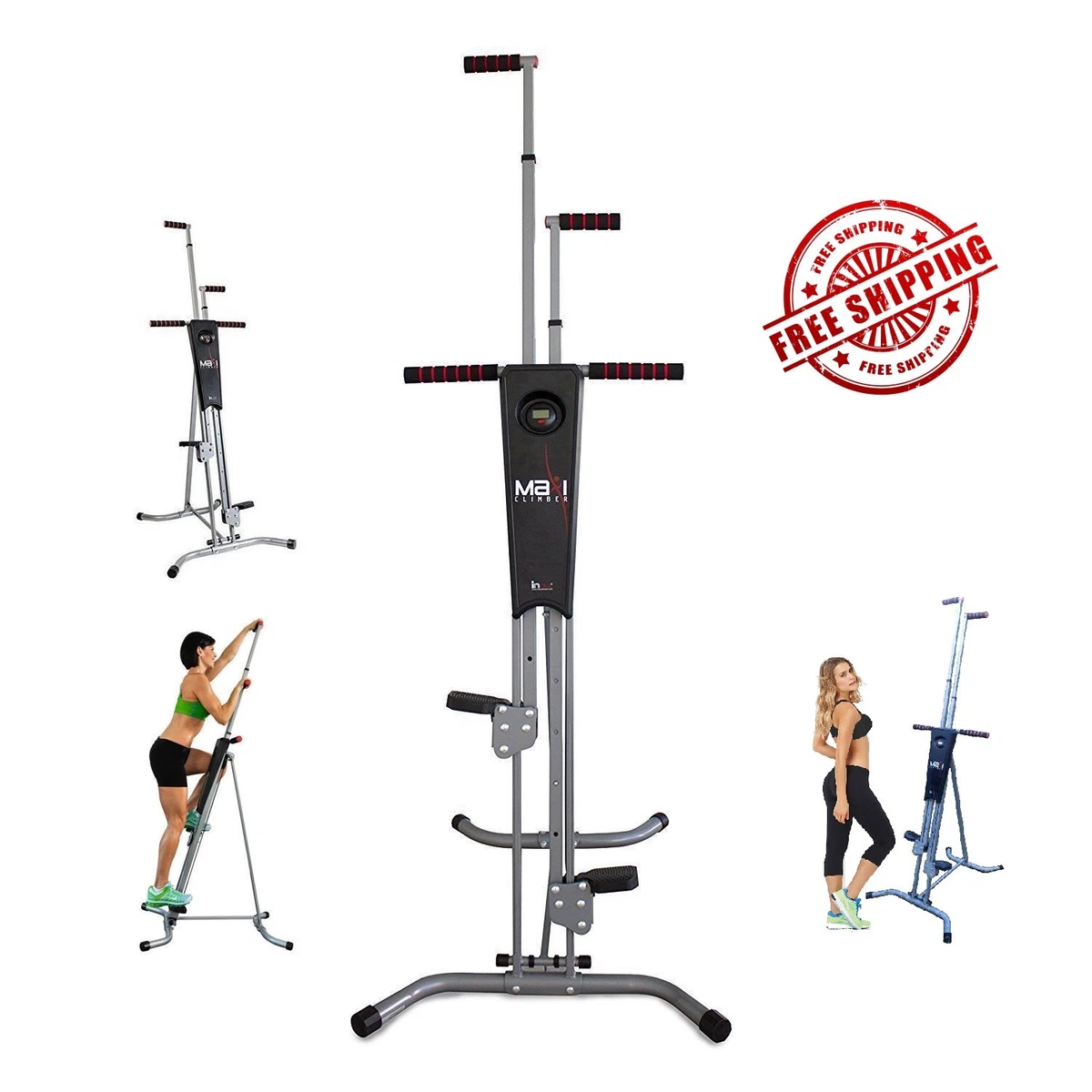 Maxi Climber Vertical Climber w Monitor Total Body Workout Home Gym Stepper